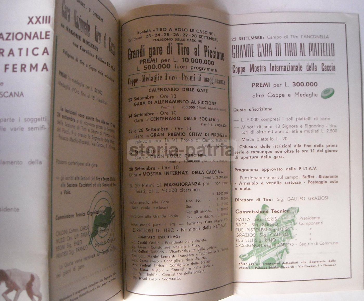 Programma Mostra Caccia Firenze 1960 Con Mappa Espositori