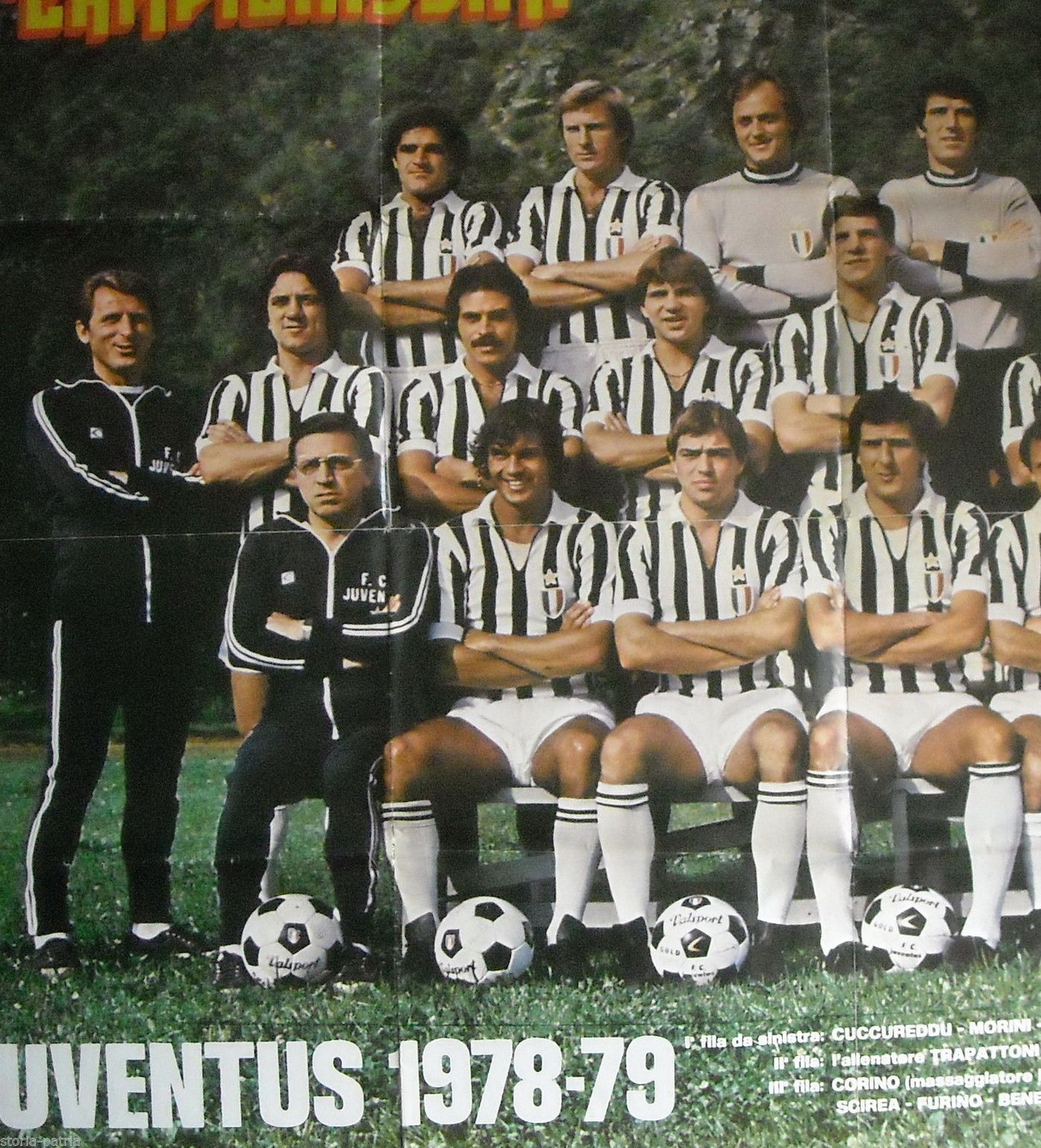 Poster Juventus 1978 1979 Superposter Campionato Calcio Vintage