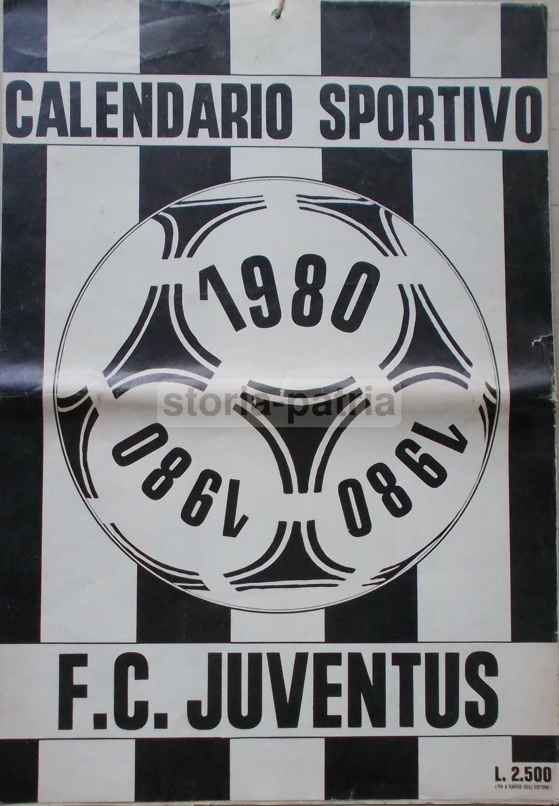 Calendario Juventus 1980 Con Scirea, Bettega, Tardelli. For Vem