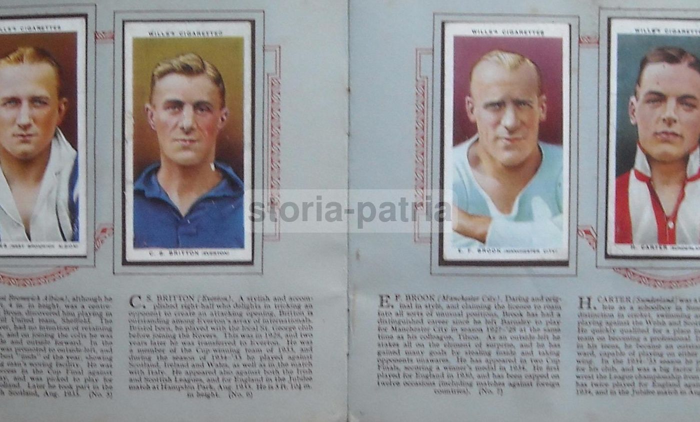 Album Figurine Calciatori Inglesi 1935 1936 Wills Cigarettes