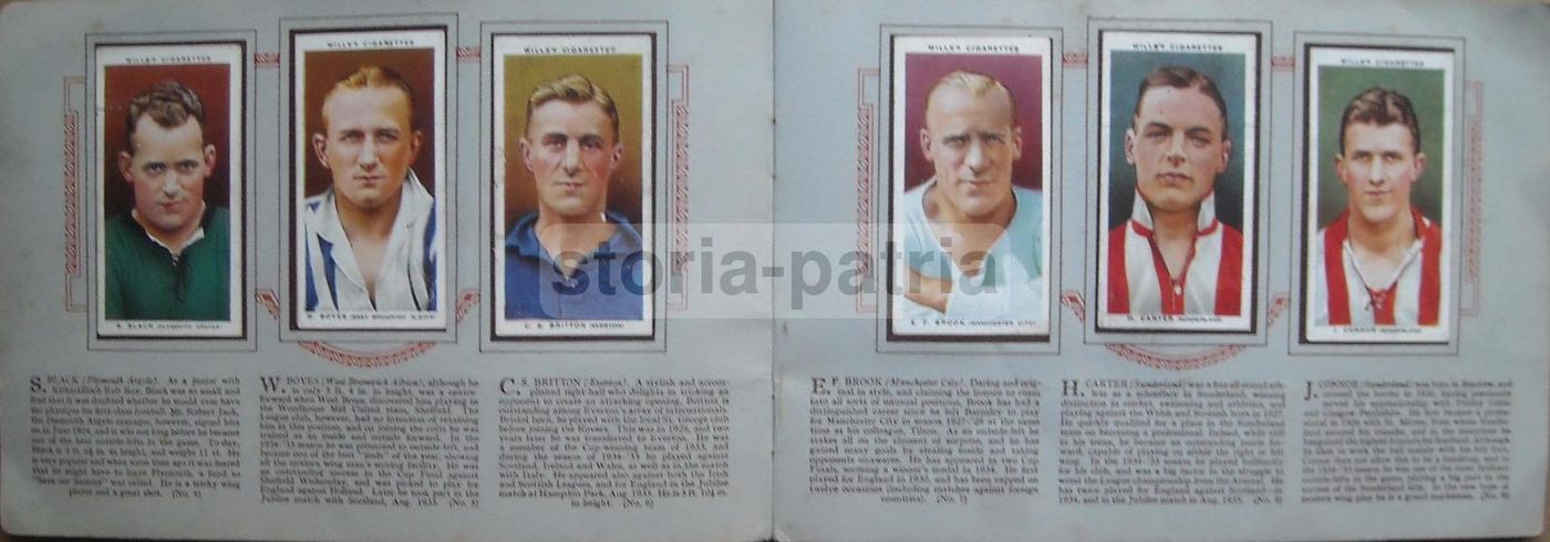 Album Figurine Calciatori Inglesi 1935 1936 Wills Cigarettes