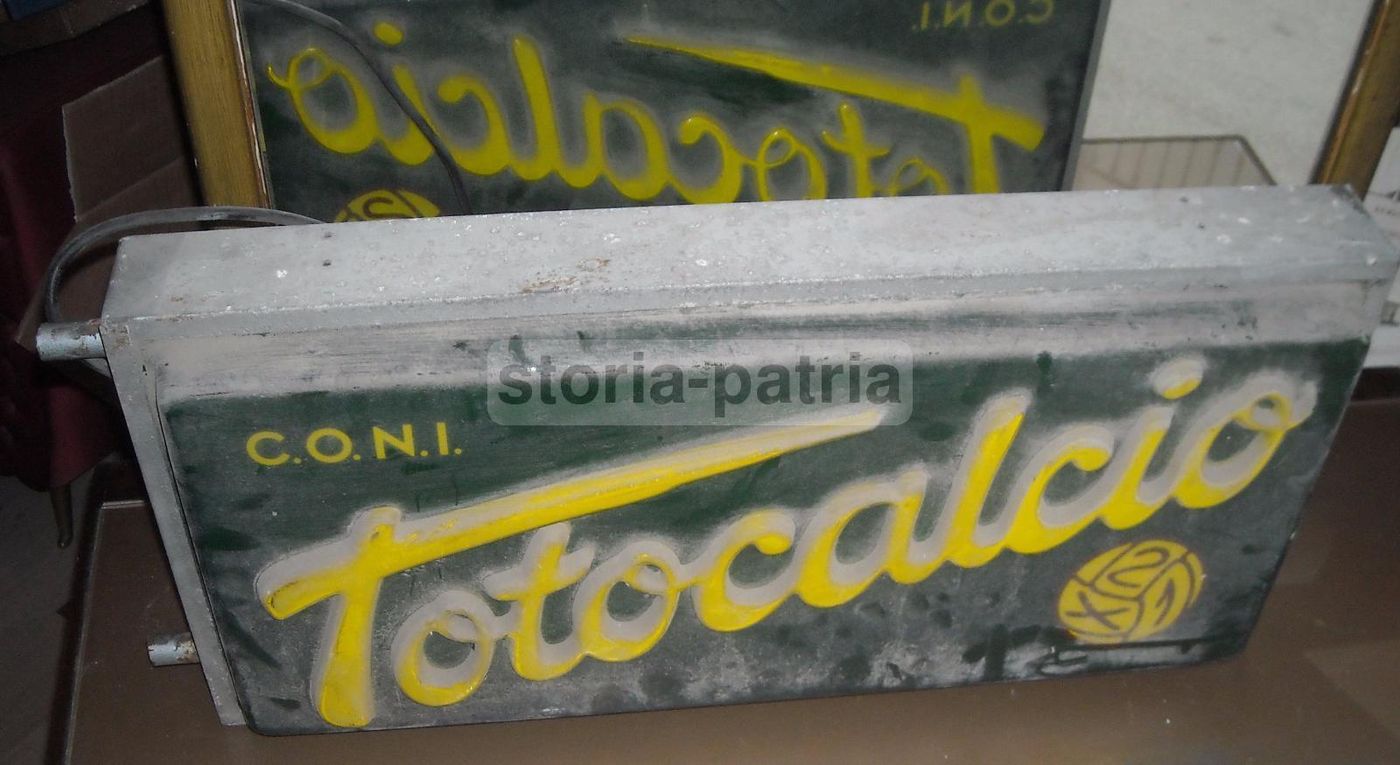 Insegna Luminosa Totocalcio Vintage Anni '60 '70