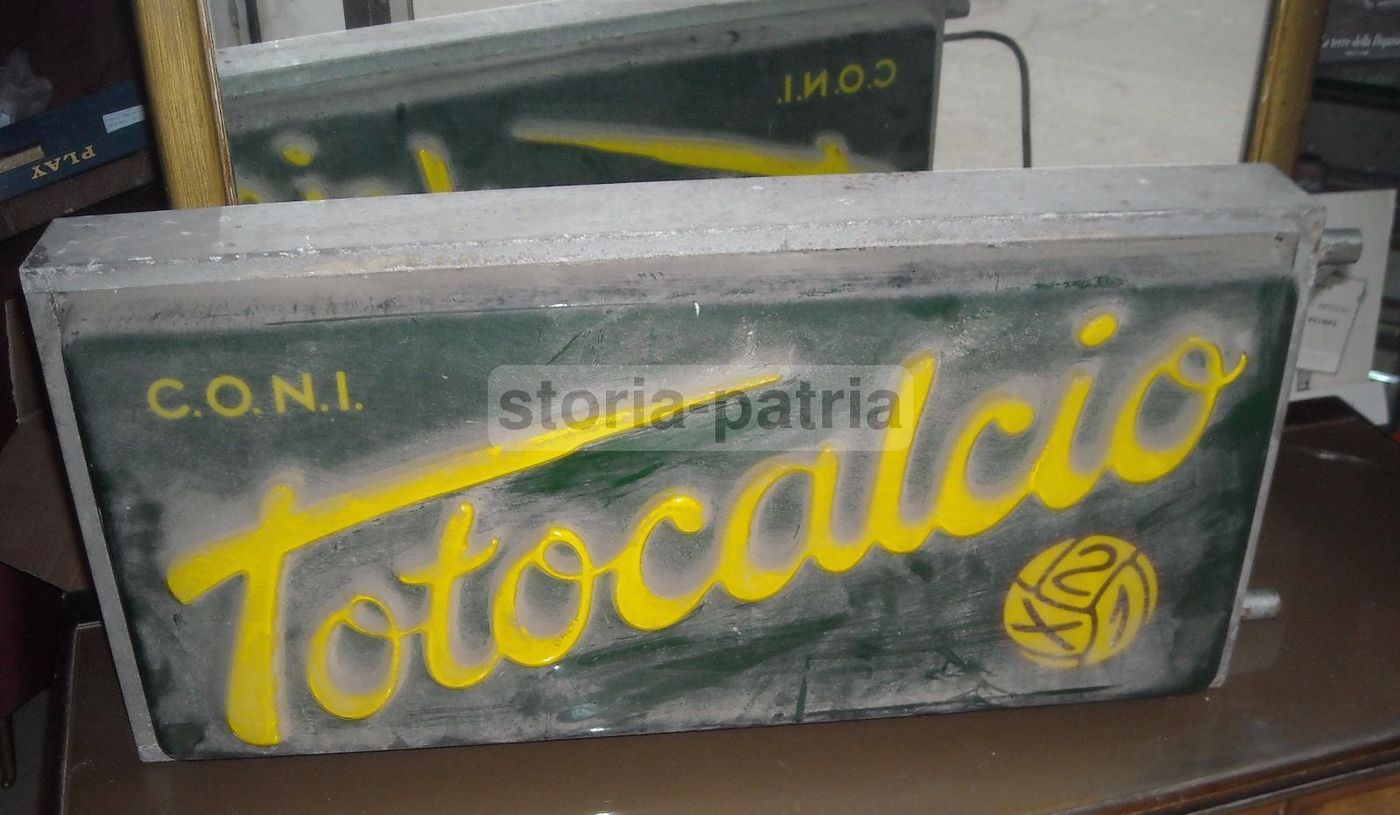 Insegna Luminosa Totocalcio Vintage Anni '60 '70