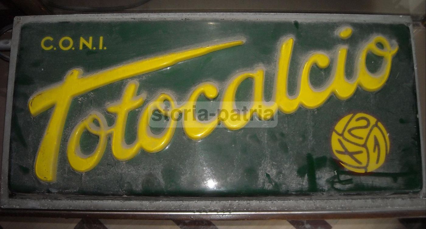 Insegna Luminosa Totocalcio Vintage Anni '60 '70