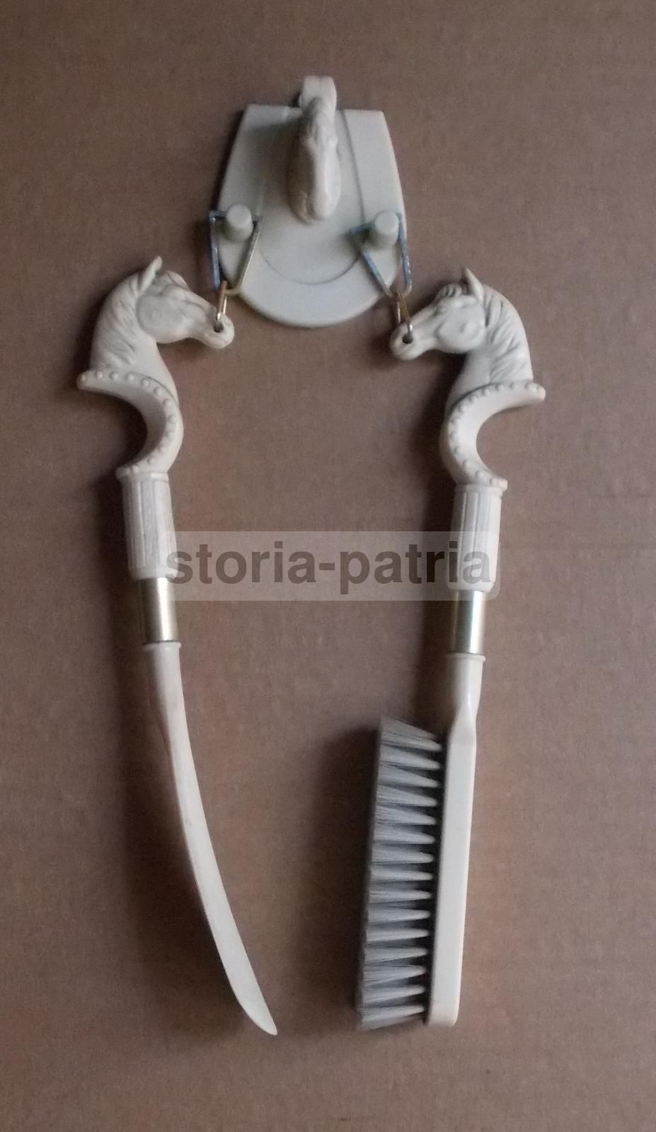 Calzascarpe E Spazzola Con Testa Di Cavallo Vintage Anni 50 70