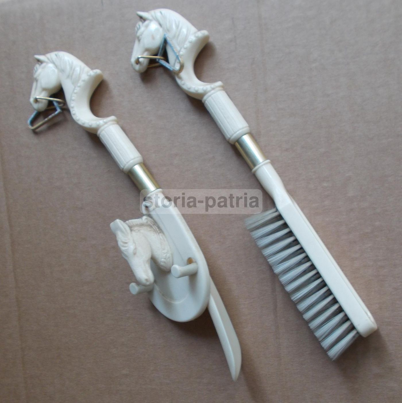 Calzascarpe E Spazzola Con Testa Di Cavallo Vintage Anni 50 70