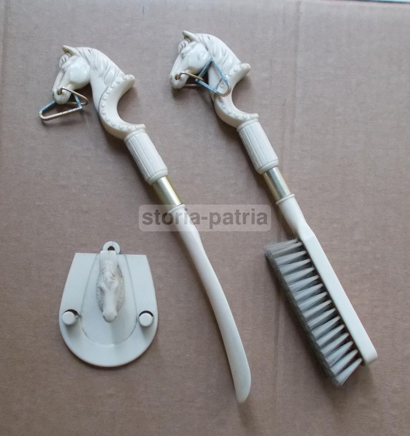 Calzascarpe E Spazzola Con Testa Di Cavallo Vintage Anni 50 70