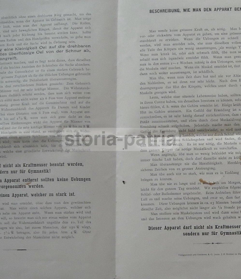 Pubblicità Whitely Health Exerciser Sistema Phelan Milano 1920