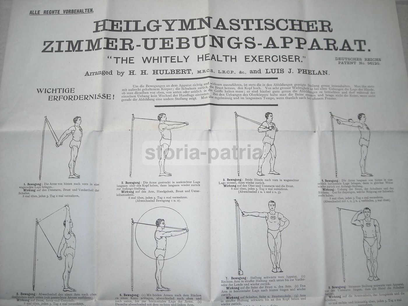 Pubblicità Whitely Health Exerciser Sistema Phelan Milano 1920