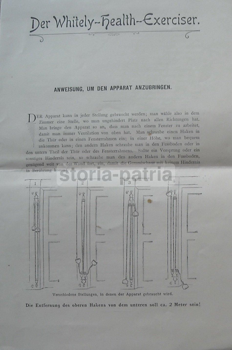 Pubblicità Whitely Health Exerciser Sistema Phelan Milano 1920