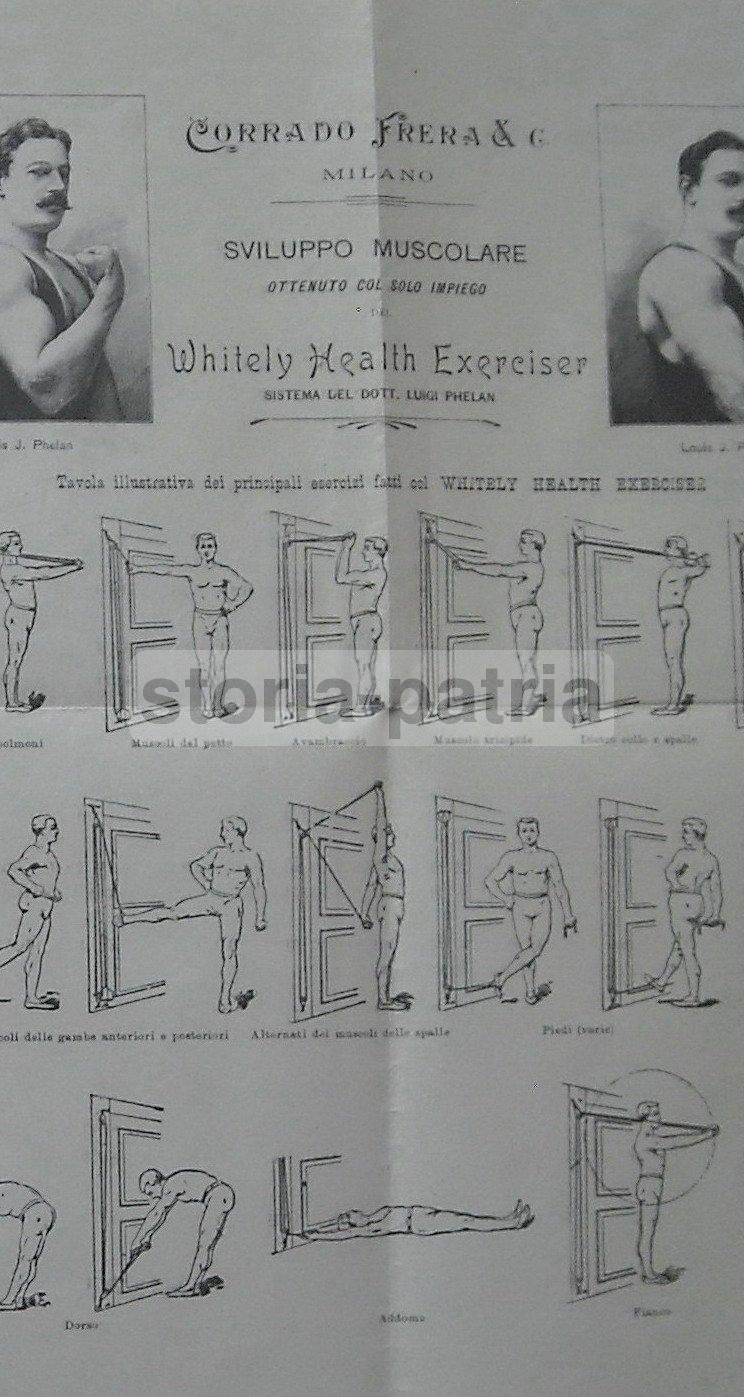 Pubblicità Antica Whitely Health Exerciser Sistema Phelan Milano