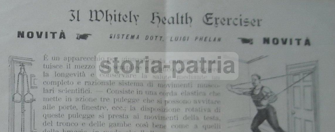 Pubblicità Antica Whitely Health Exerciser Sistema Phelan Milano