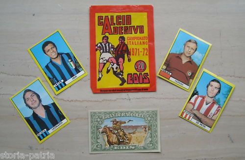 Figurine Calciatori Edis 1971 72: Bustina Originale Con Dollaro