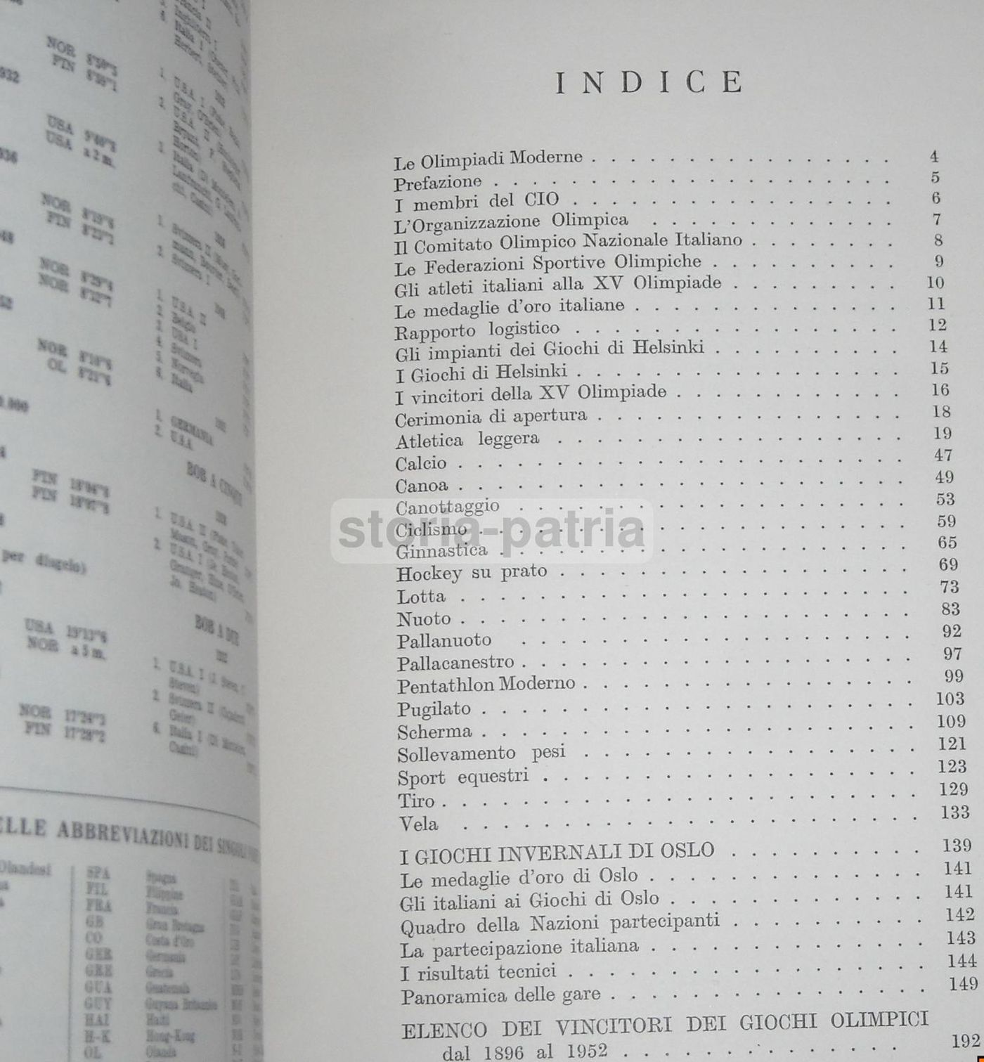 L'Italia Alla XV Olimpiade Helsinki Oslo 1952 CONI Illustrato