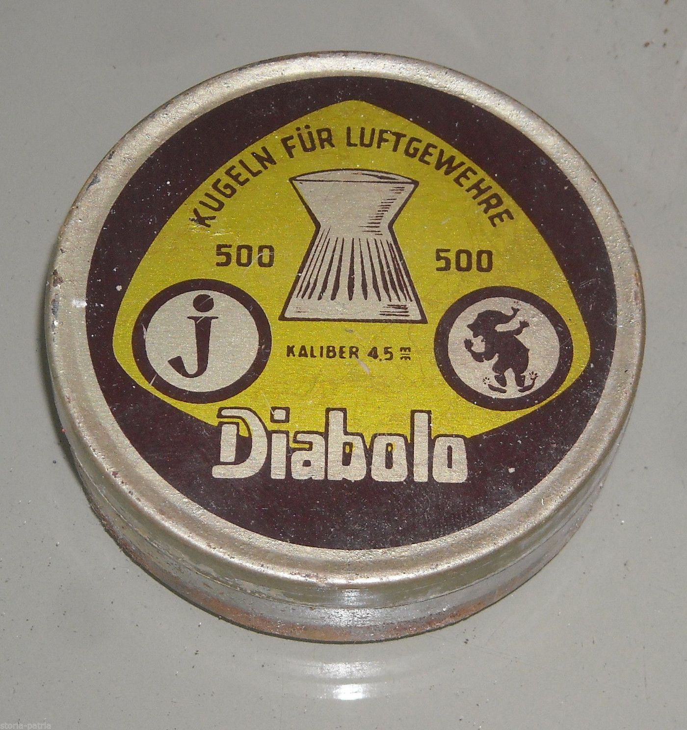 Scatola Vintage Diabolo Per Pallini Arma Ad Aria Compressa, Anni '30