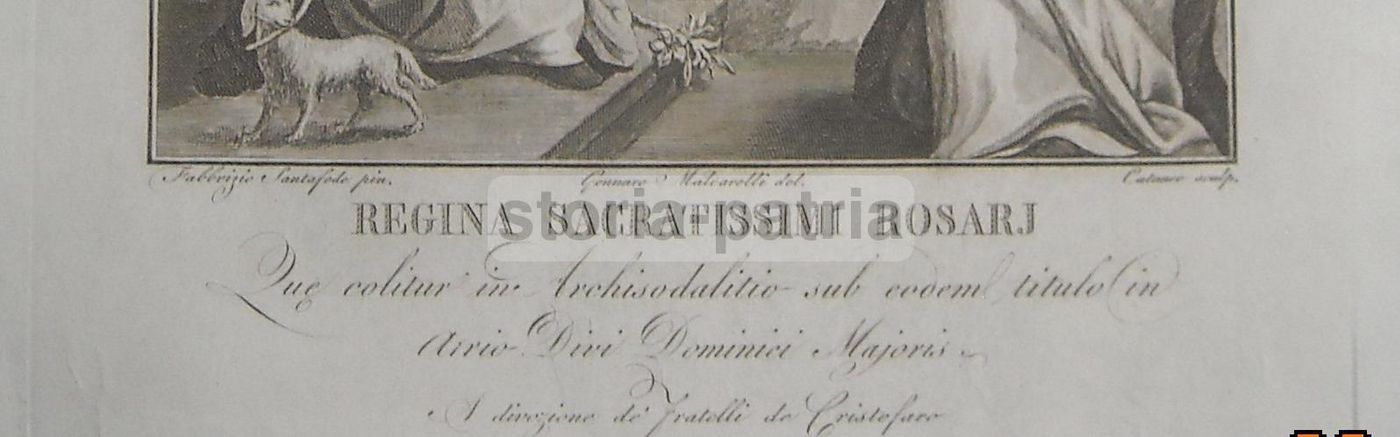 Stampa Della Madonna Del Rosario, Gennaro Maldarelli E Cataneo, XIX Secolo