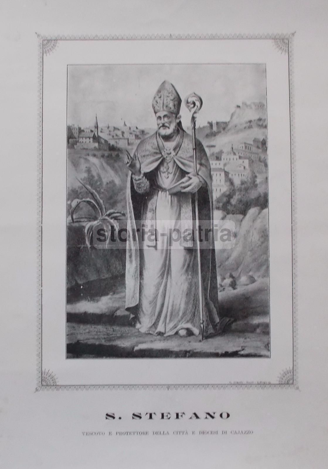 Stampa Devozionale Santo Stefano Vescovo Cajazzo, Stamperia Altavilla