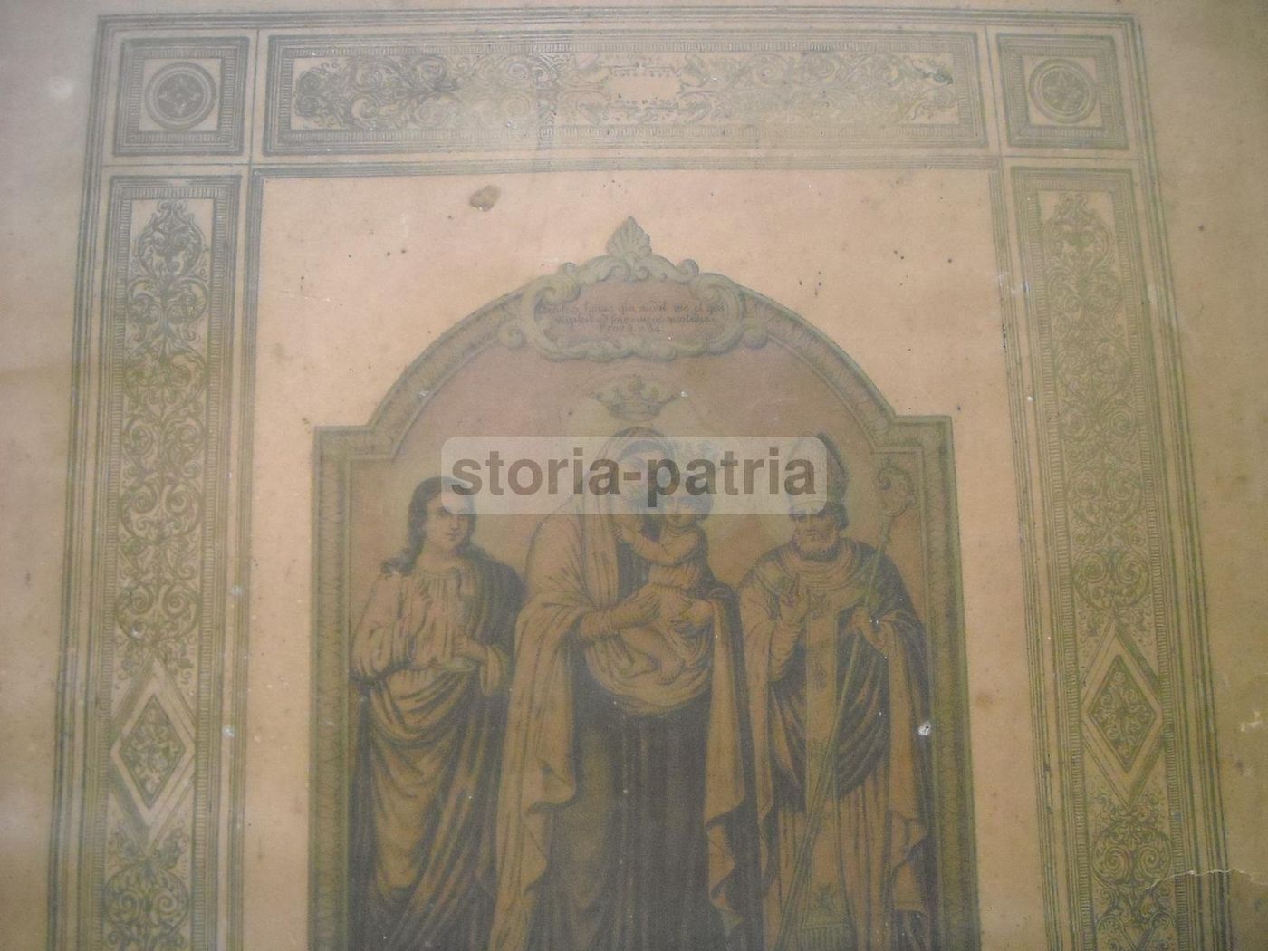 Madonna Della Libera, Famiglia Sicardo, Castellammare Di Stabia. Litografia Antica.