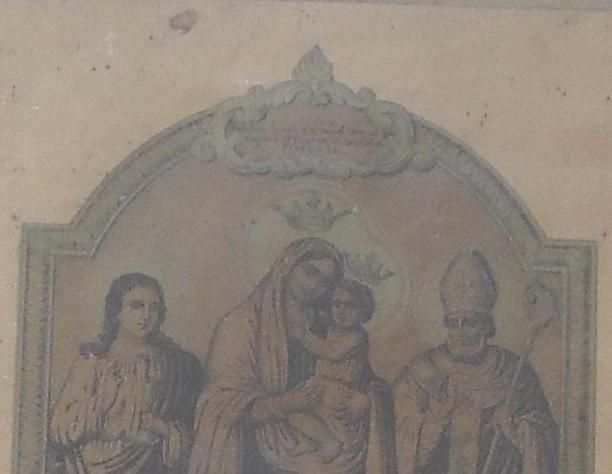 Madonna Della Libera, Famiglia Sicardo, Castellammare Di Stabia. Litografia Antica.