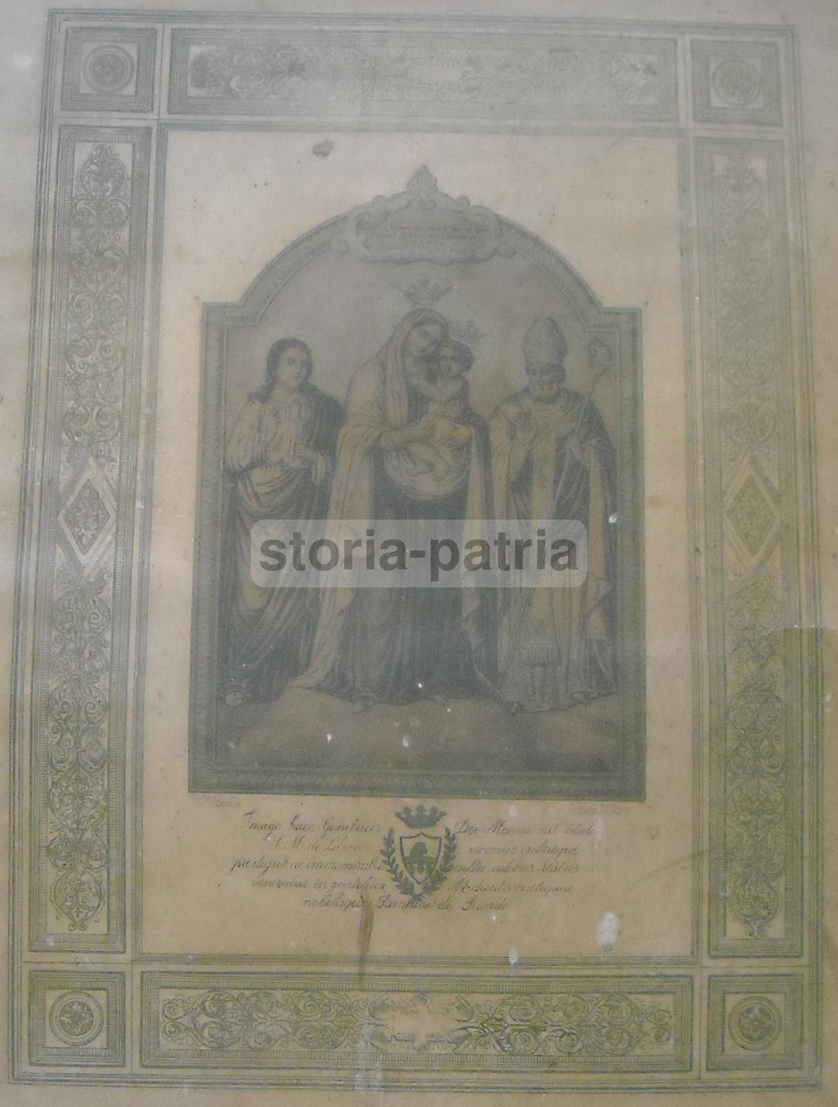 Madonna Della Libera, Famiglia Sicardo, Castellammare Di Stabia. Litografia Antica.