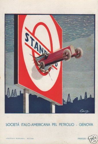 Pubblicità Standard Società Italo Americana Pel Petrolio Genova, Anni '20