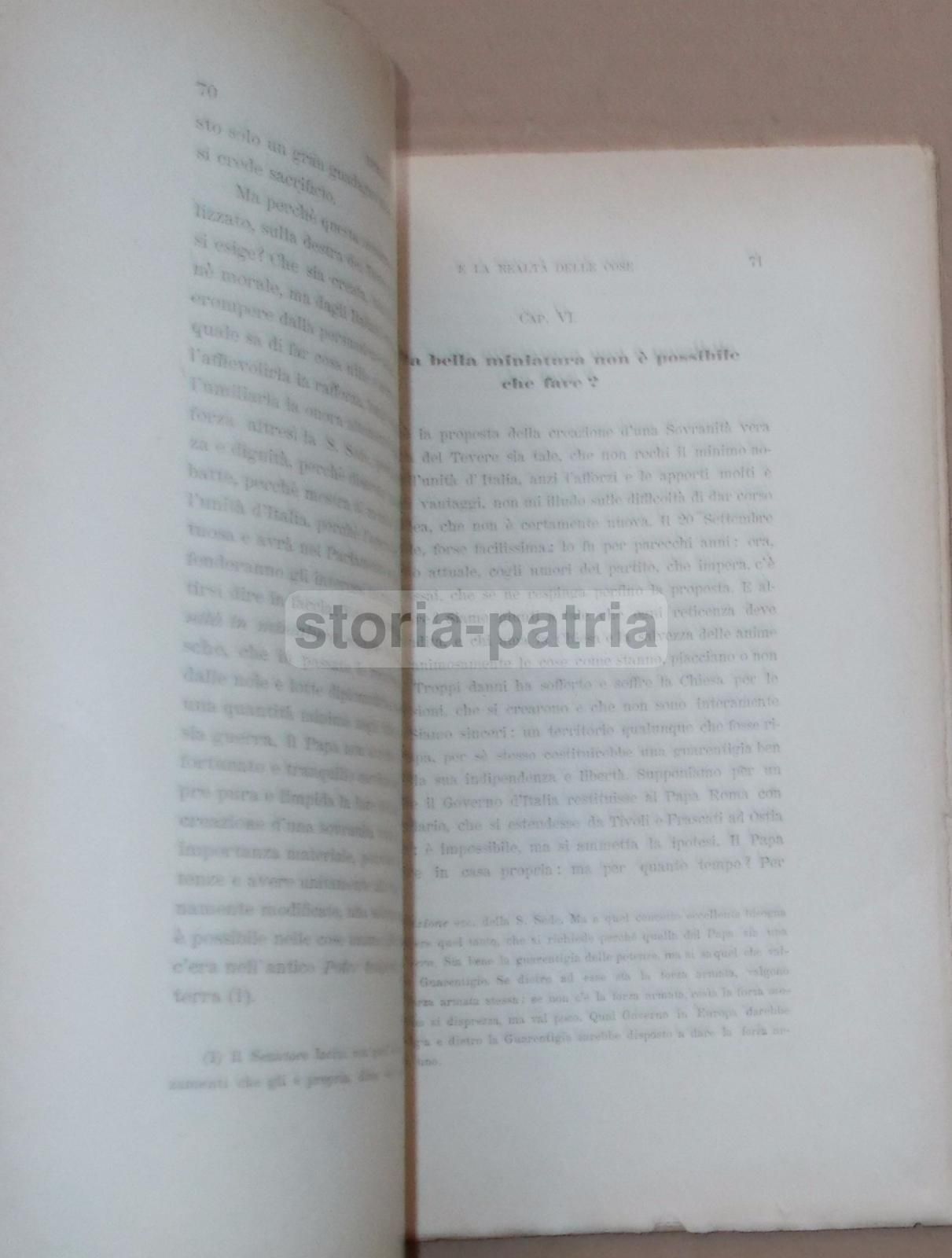 Roma E L'Italia E La Realtà Delle Cose   Geremia Bonomelli (1889)