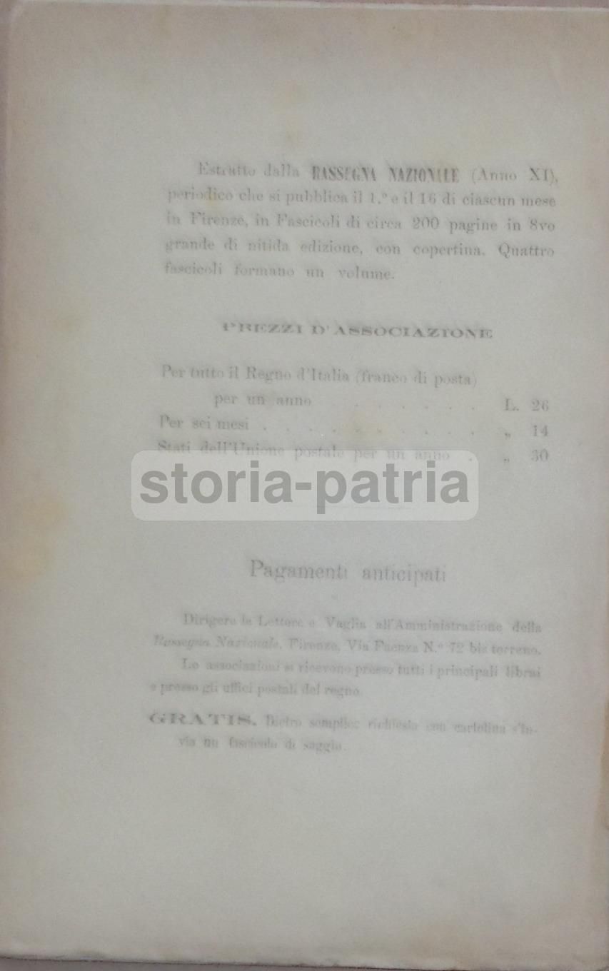 Roma E L'Italia E La Realtà Delle Cose   Geremia Bonomelli (1889)
