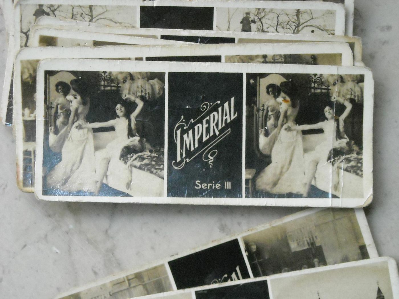 Stereoscopio Antico Con Stereofotografie: Roma, Firenze, Florida