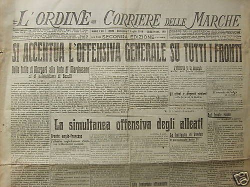 L'Ordine   Corriere Delle Marche, 2 Luglio 1916