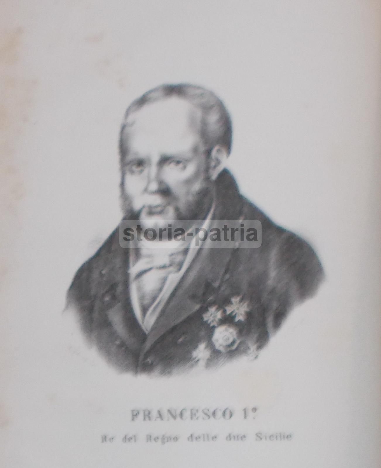 Francesco I Re Delle Due Sicilie. Litografia Originale, 1870 Circa, Napoli