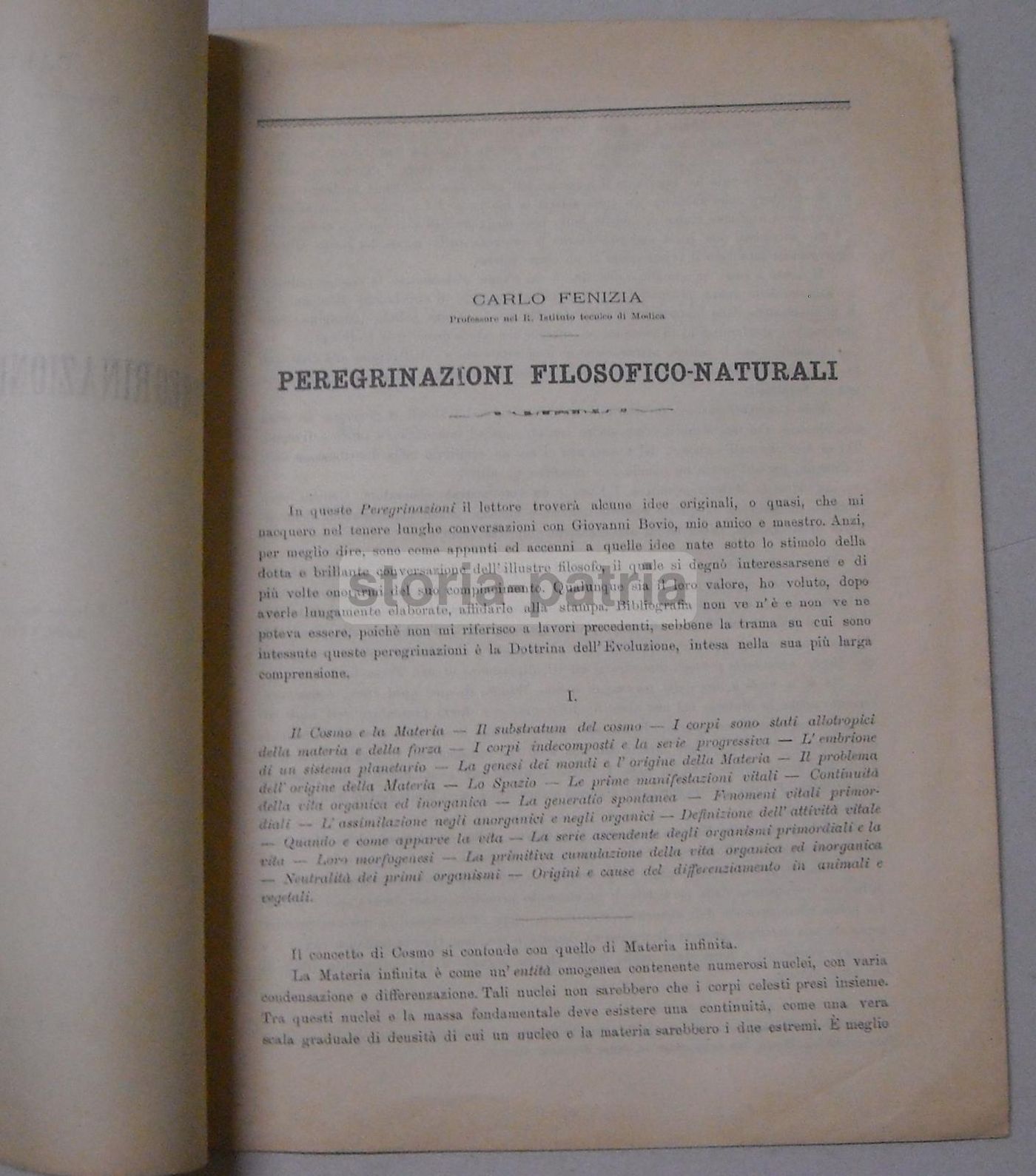 Peregrinazioni Filosofico Naturali   Carlo Fenizia   Siena, 1903
