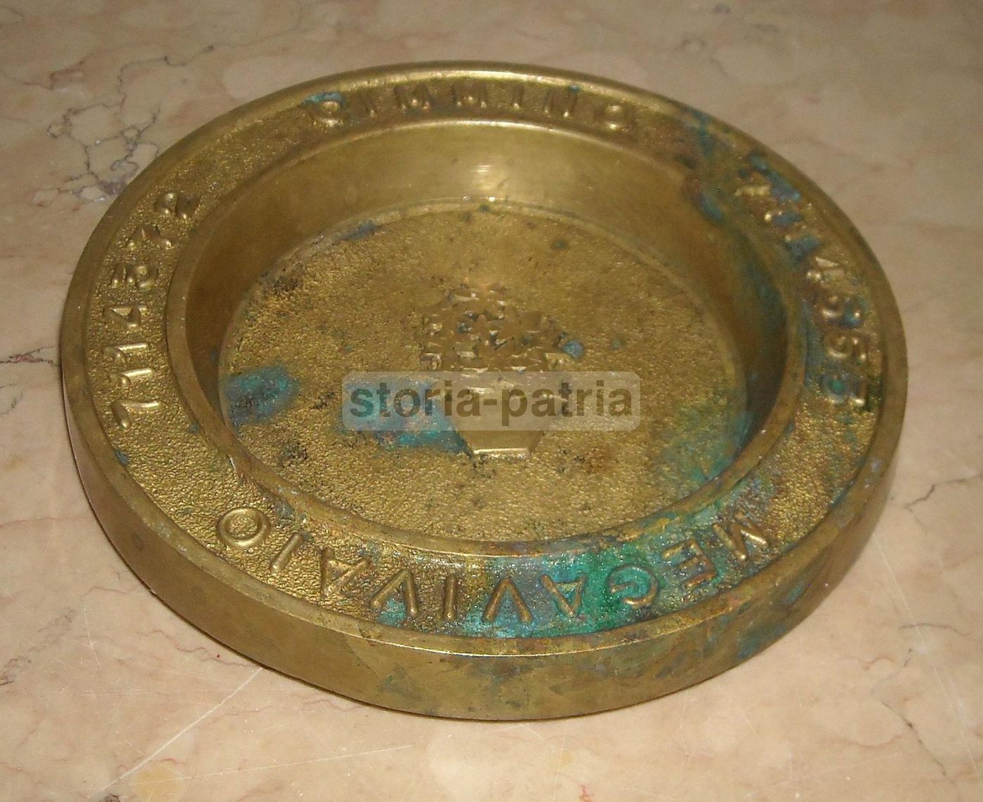 Posacenere Pubblicitario Ottone Megavivaio Cimmino Anni '50 '70
