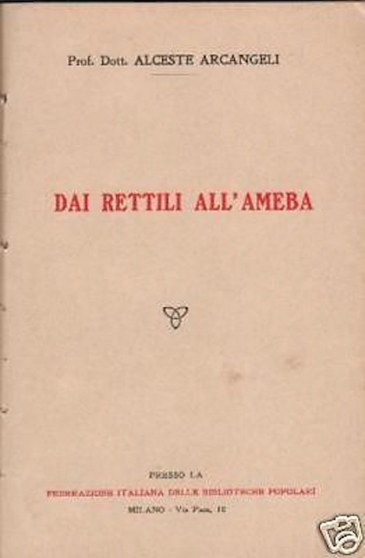 Dai Rettili All'Ameba Di Alceste Arcangeli, 1915