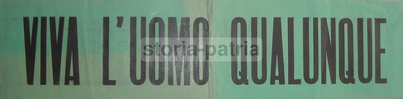 Locandine Originali Uomo Qualunque Anni '40 Movimento Giannini