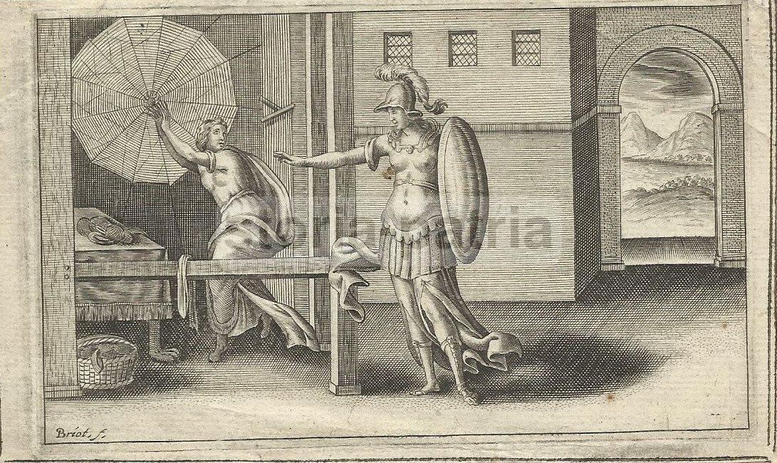Aracne E La Tessitura: Scena Mitologica Antica Con Ragnatela