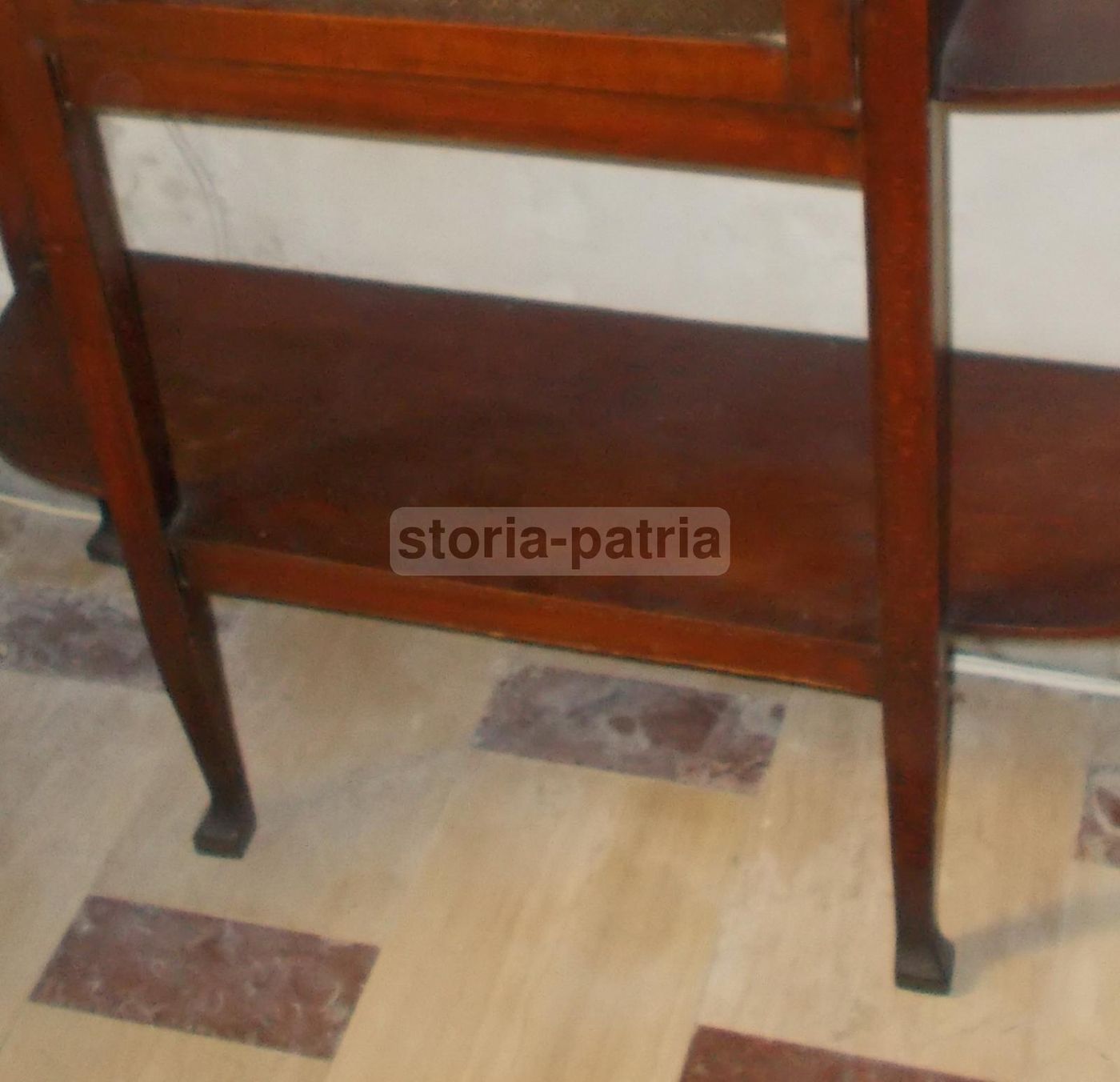 Mobile Specchiera Liberty In Legno Anni '20 Con Vetrina