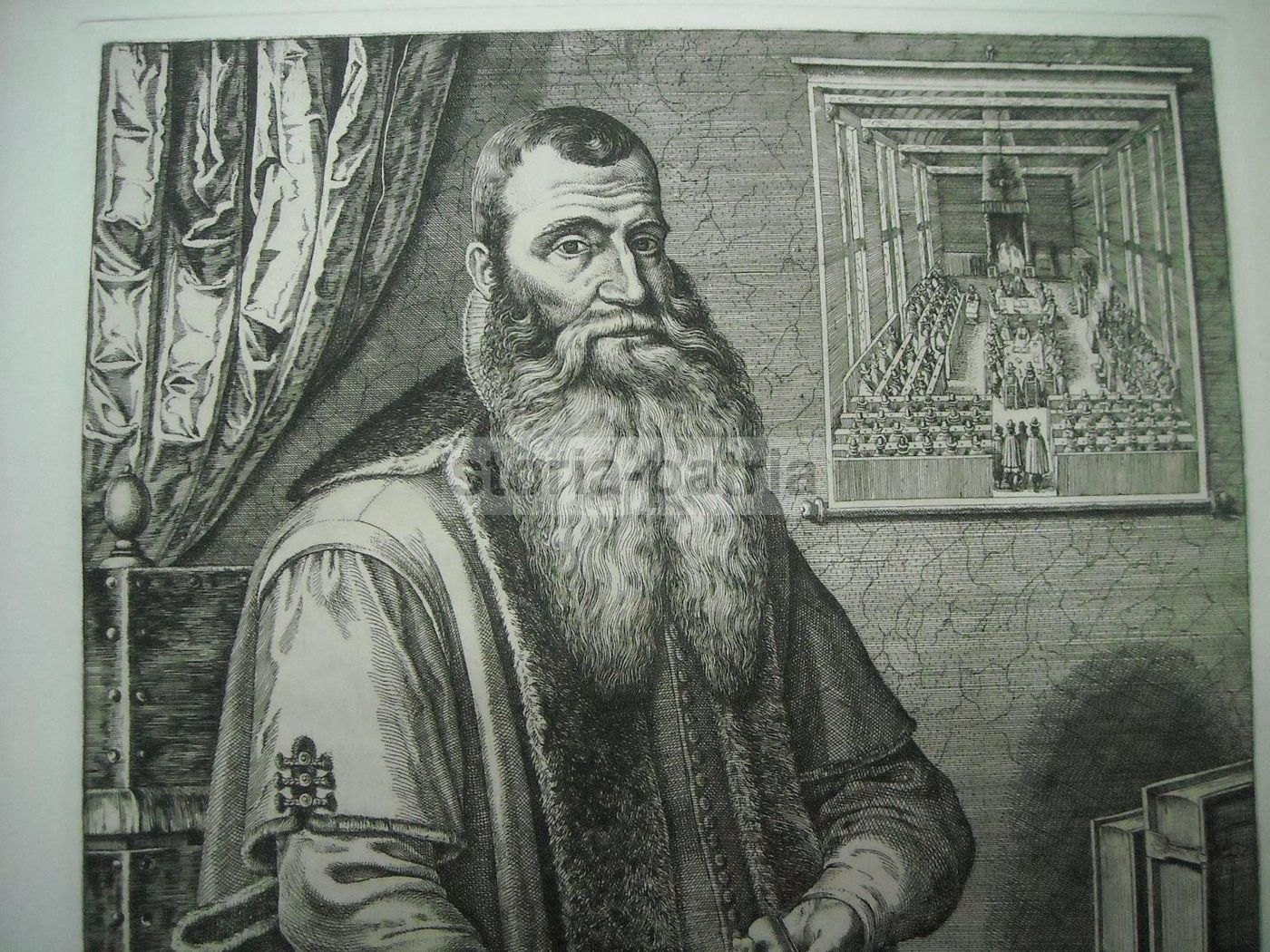Ritratto Di Johann Bogermann, Incisione Di Harlingensis, 1620, Sinodo Di Dordrecht