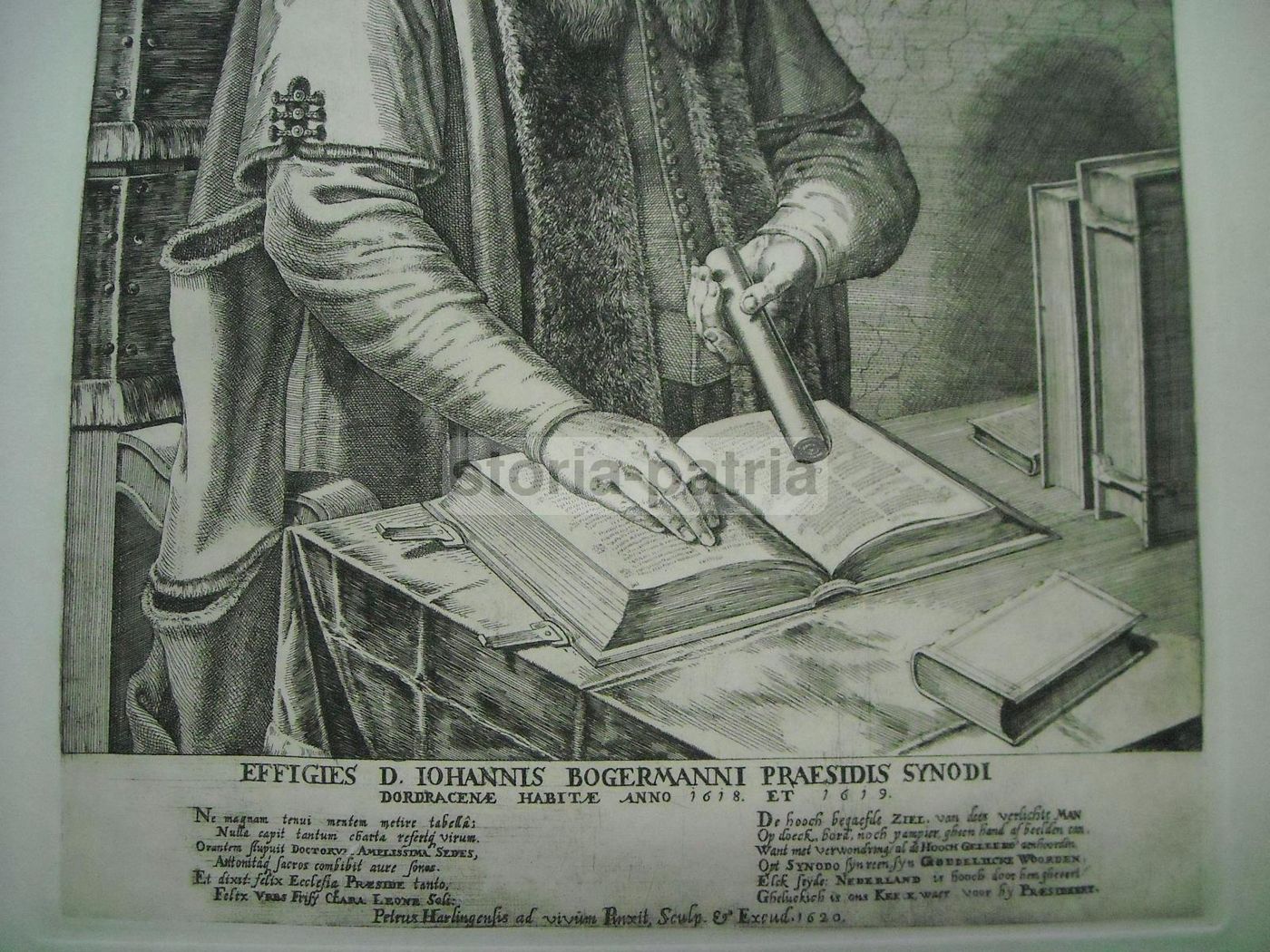 Ritratto Di Johann Bogermann, Incisione Di Harlingensis, 1620, Sinodo Di Dordrecht