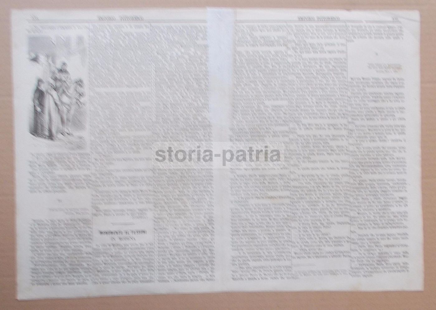 Antica Incisione Xilografica Di Ginevra, Svizzera: Panorama Del XIX Secolo