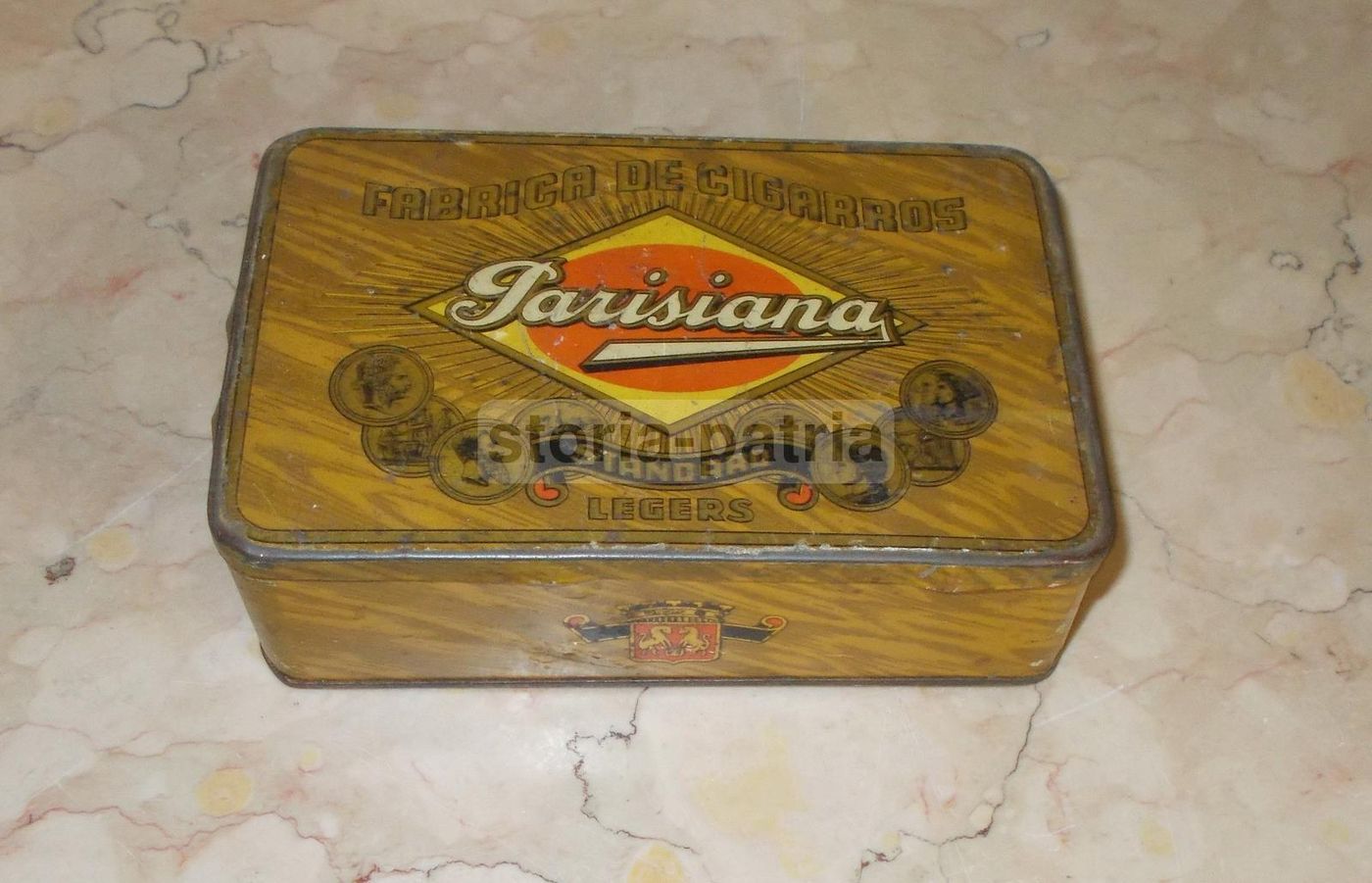 Scatola Pubblicitaria Sigari Parisiana, Anni '20 '30, Metallo Cromolitografato