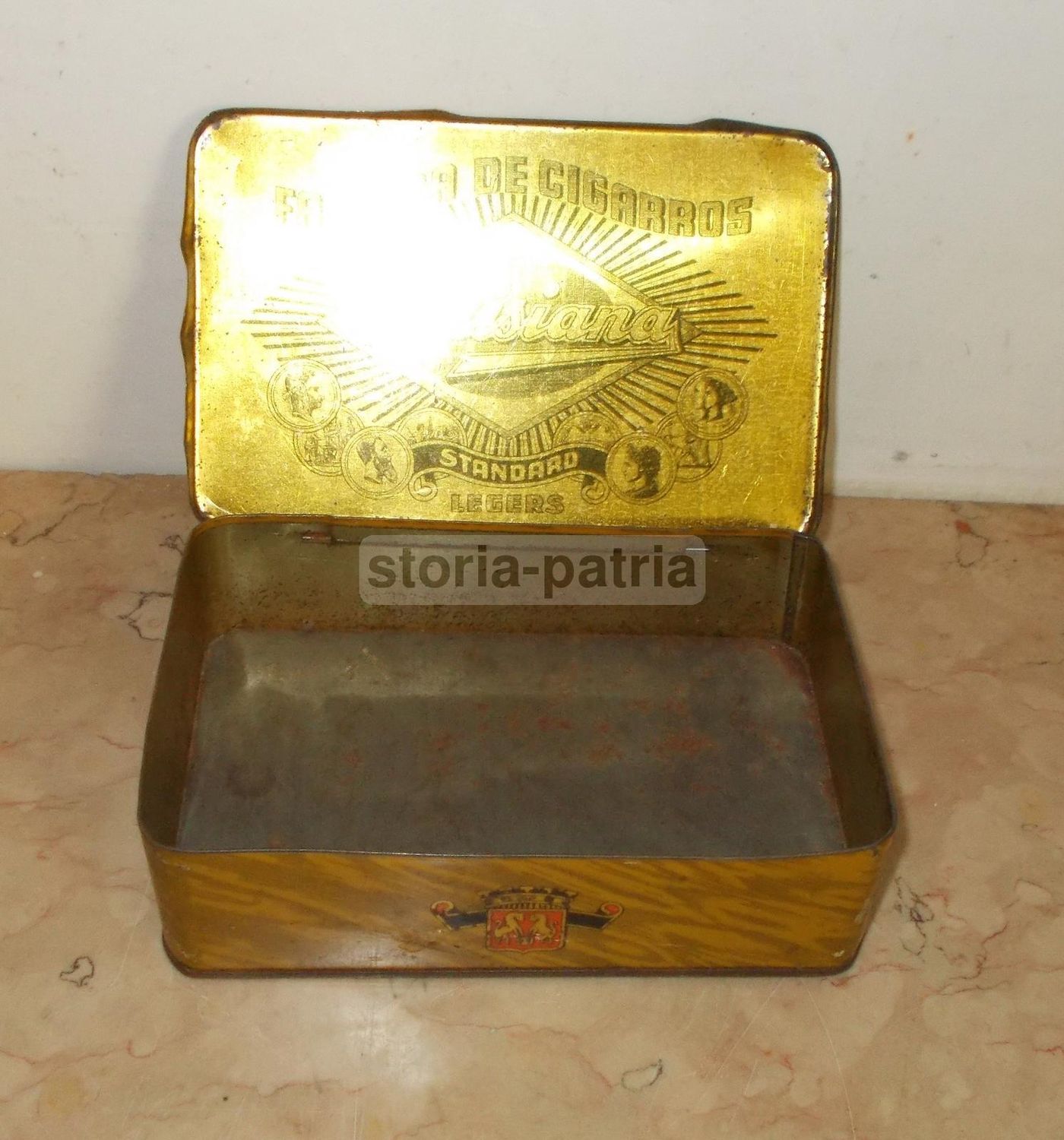 Scatola Pubblicitaria Sigari Parisiana Legers Metallo Anni '20 '30