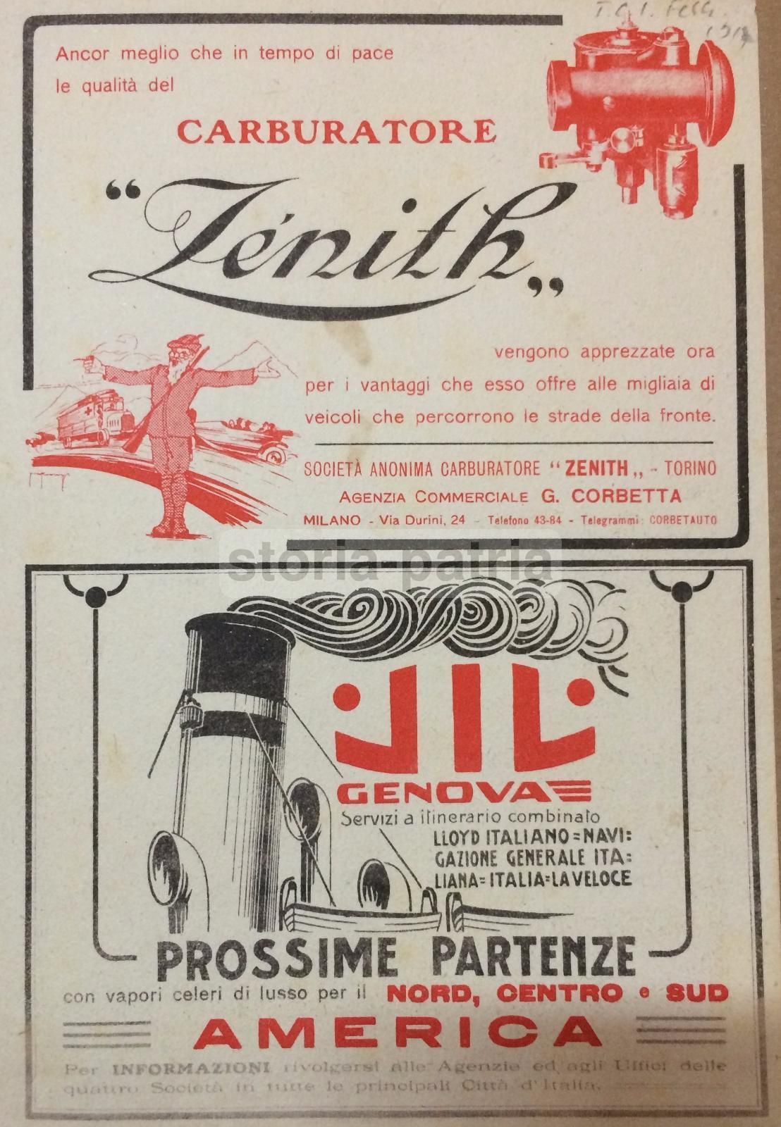 Pubblicità Sigarette Argentine El 43 Piccardo Buenos Aires 1917