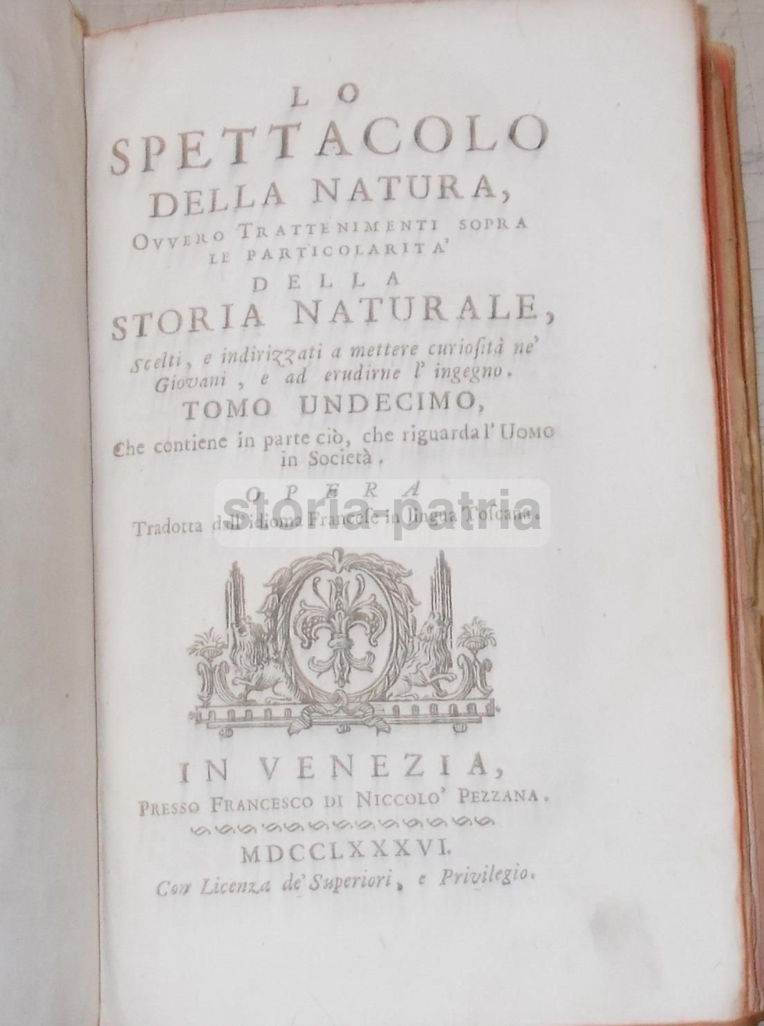 Storia Naturale, Venezia, 1786: Arti E Mestieri, Tappezzeria, Cucina