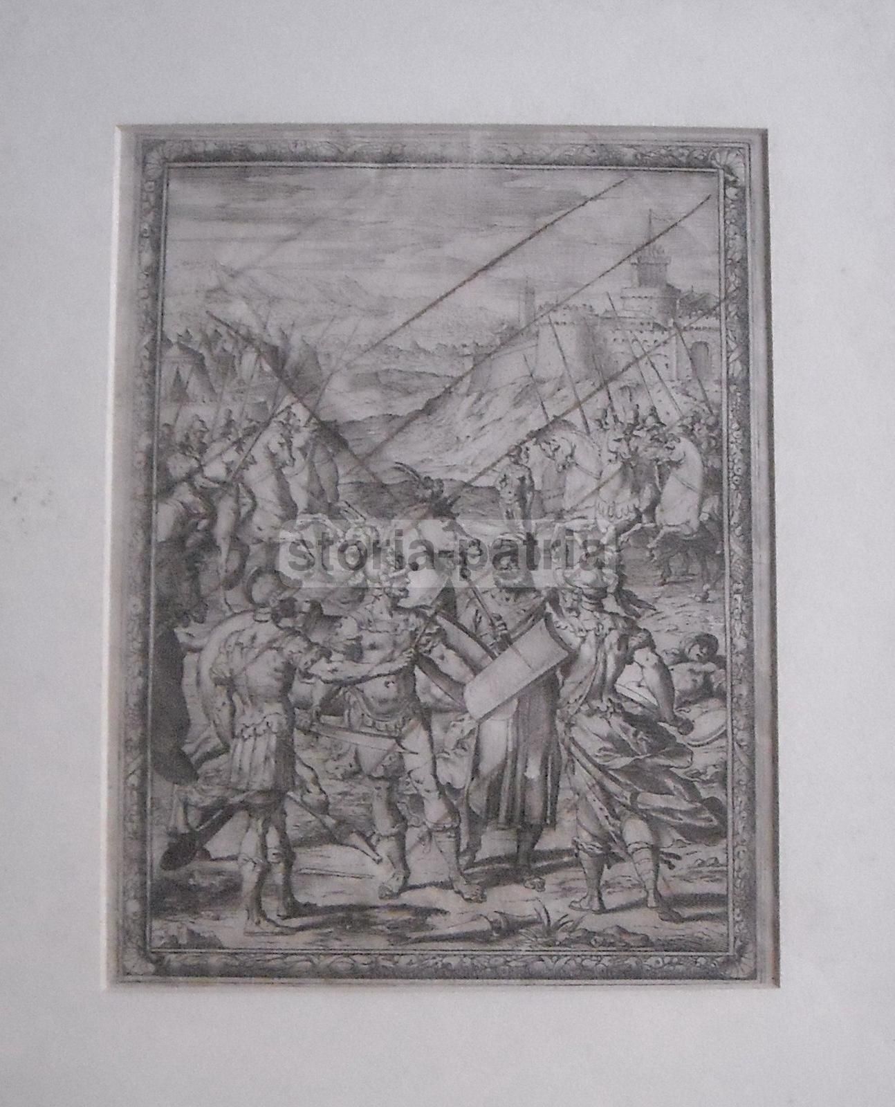Agostino Carracci: Argante E Tancredi, Incisione Originale 1590