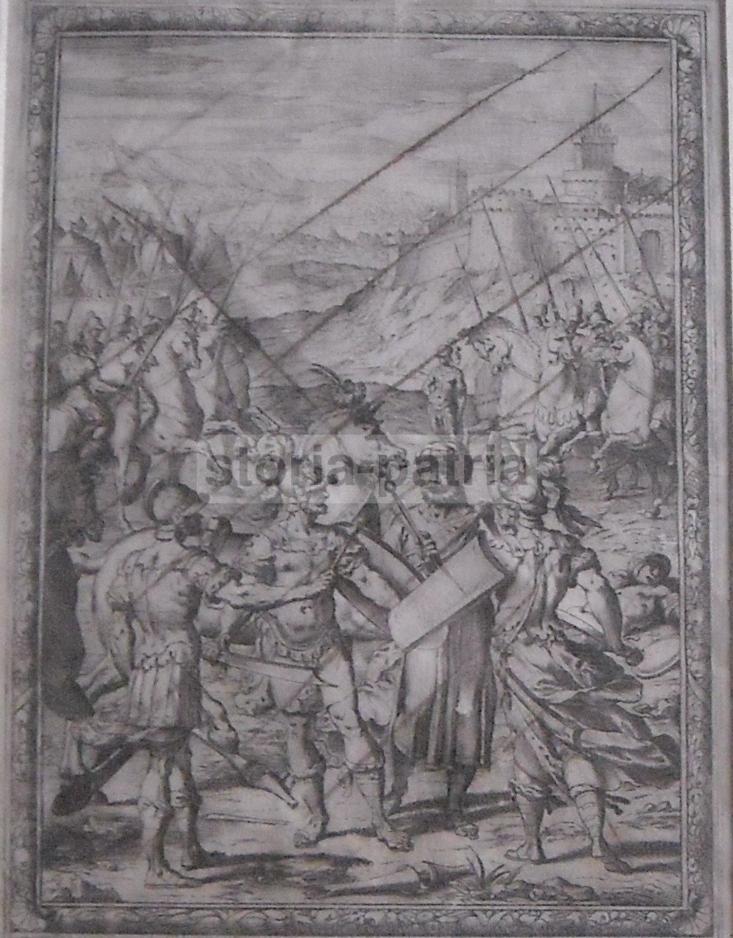 Agostino Carracci: Argante E Tancredi, Incisione Originale 1590