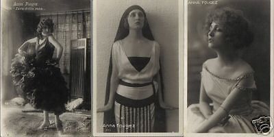 Anna Fougez: Tre Foto Cartoline Originali Anni '20, Java Della Rosa
