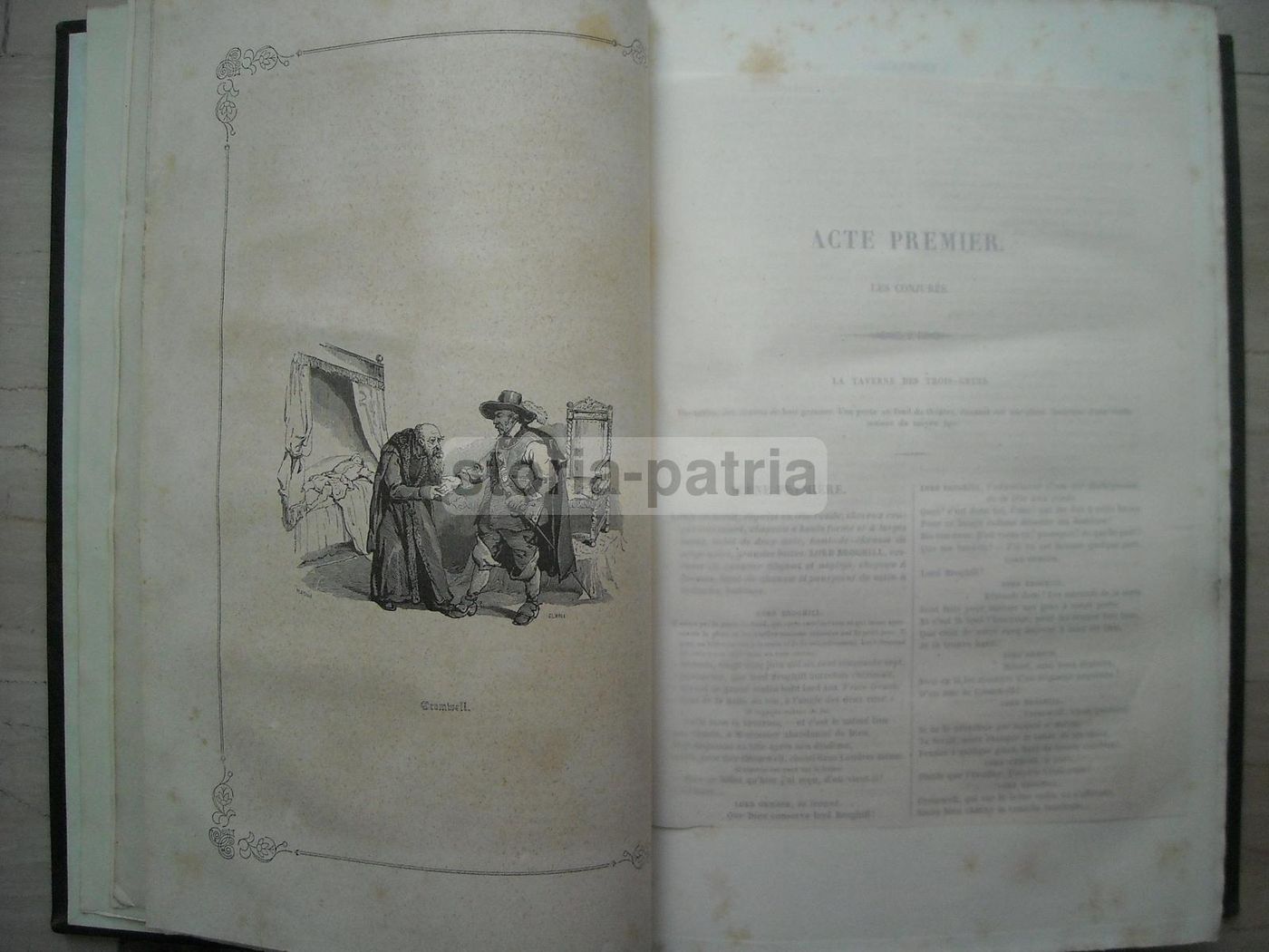 Victor Hugo: Opere, Teatro E Poesie. Bruxelles, 1842. Legatura In Pelle