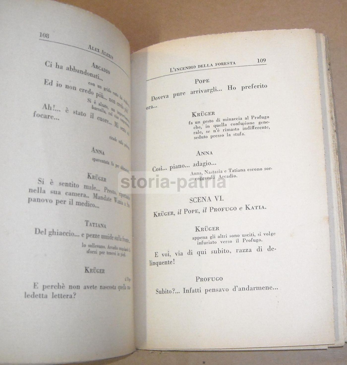 L'Incendio Della Foresta: Dramma In 3 Atti (Alex Alexis, 1930)