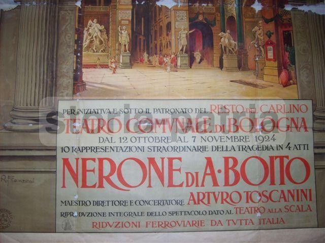 Manifesto Per Il "Nerone" Di Boito, Teatro Comunale Di Bologna, 1924, Ricordi