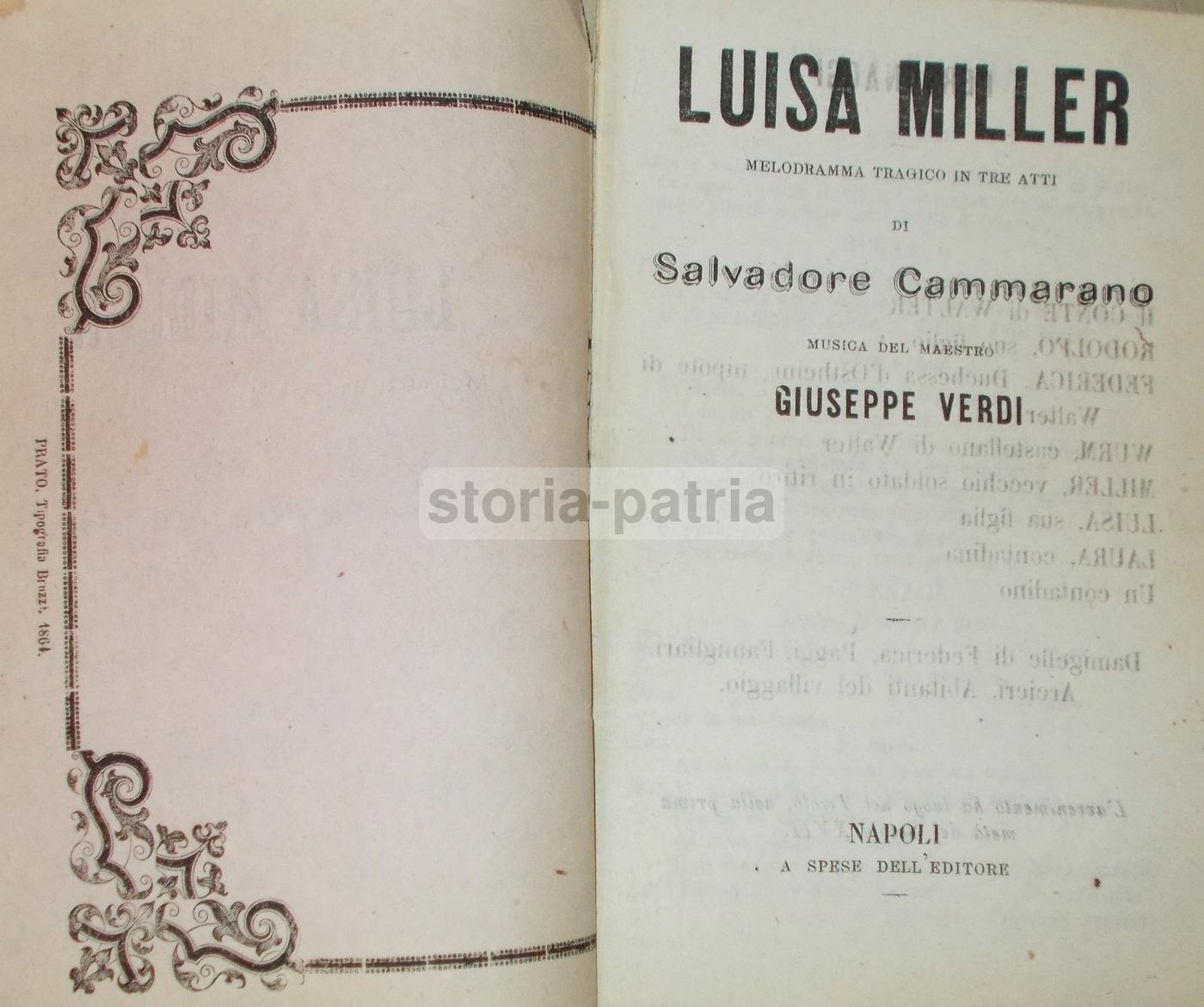 Luisa Miller: Libretto Per Melodramma Tragico Di Salvadore Cammarano, Musica Di Giuseppe Verdi